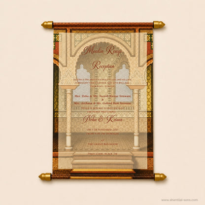 Palace Scroll Wedding Invitation |SSR-37
