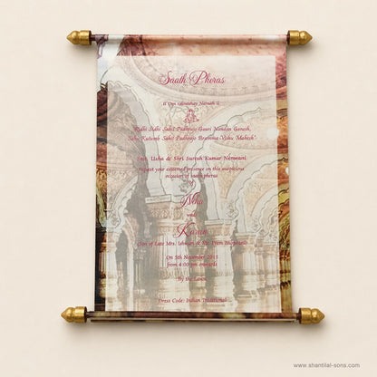 Royal Heritage Scroll Wedding Invitation |SSR-41