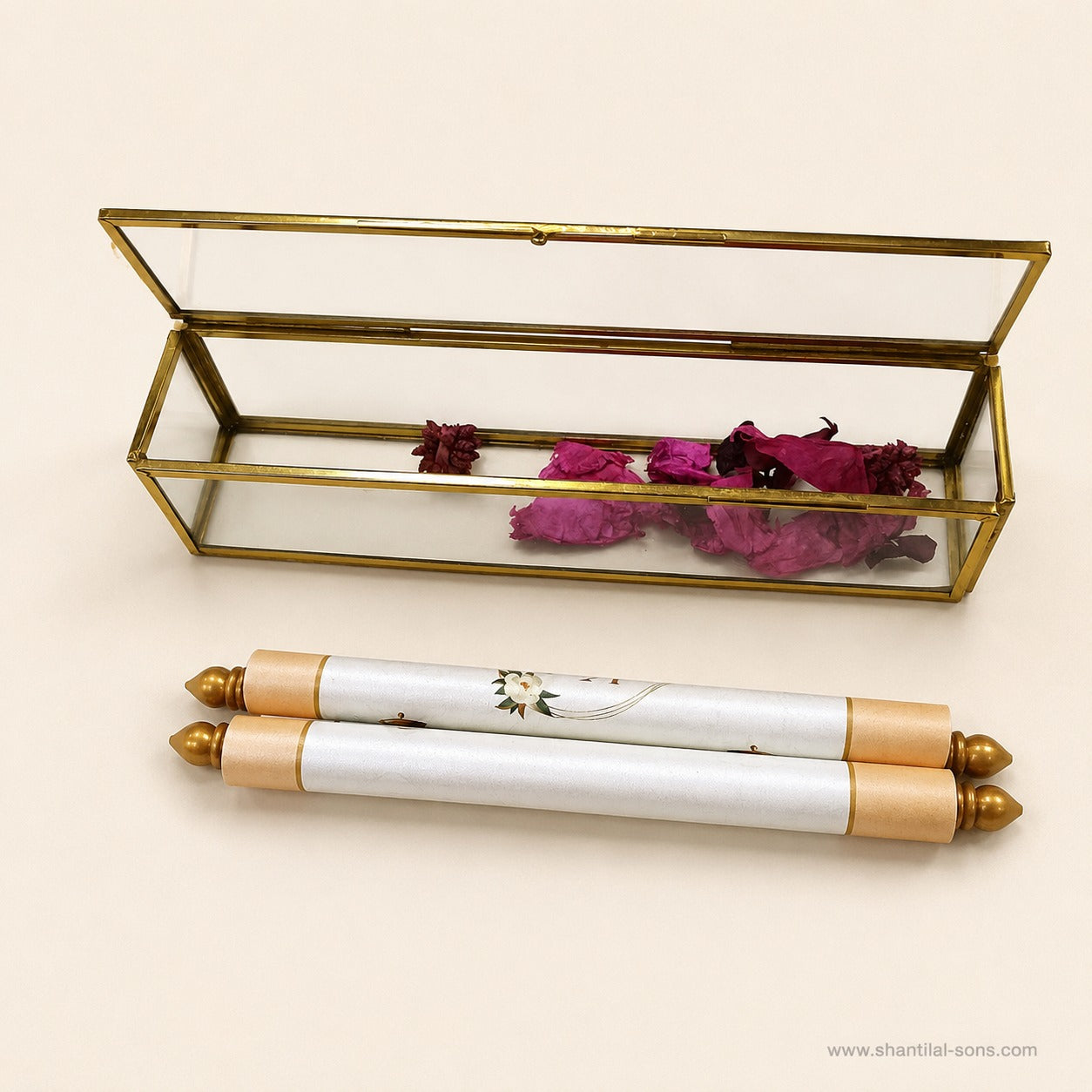 Royal Floral Scroll Wedding Invitation |SSR-44