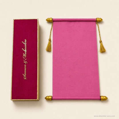 Silk Scroll Wedding Invitation |SSR-36