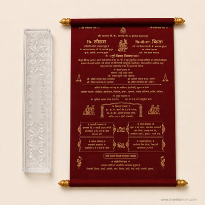 Royal Scroll Wedding Invitation |SSR-34