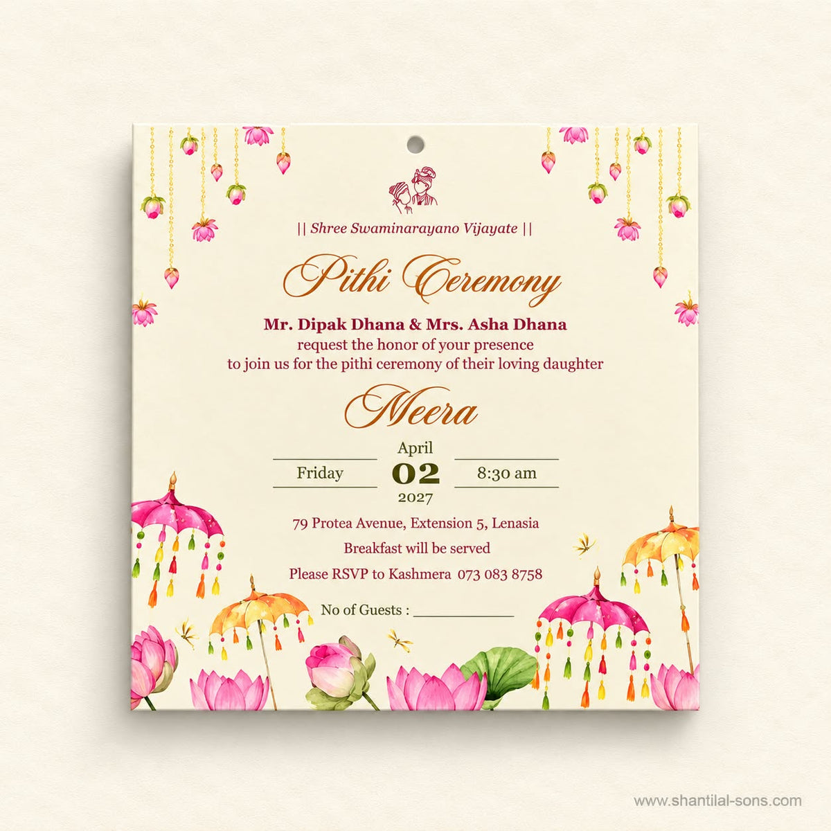 Floral Designer Wedding Invitation | SS - 2026 - A