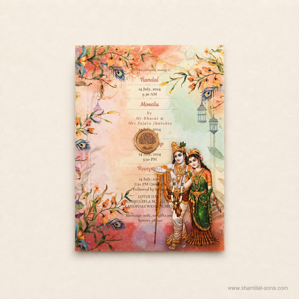 Timeless Wedding Elegance: Radha Krishna & Floral Fusion | SS - 2058