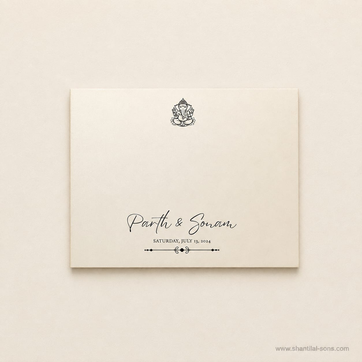 Elegant Wedding Card with Vellum Paper & Wax Seal | SS - 9007