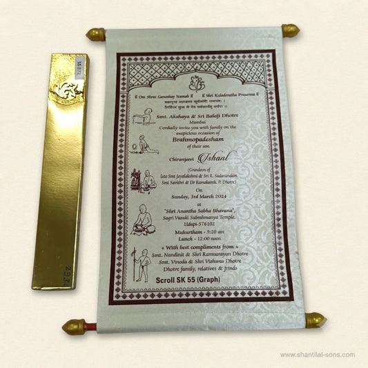 Elegant Scroll Invitation | SSR- 64