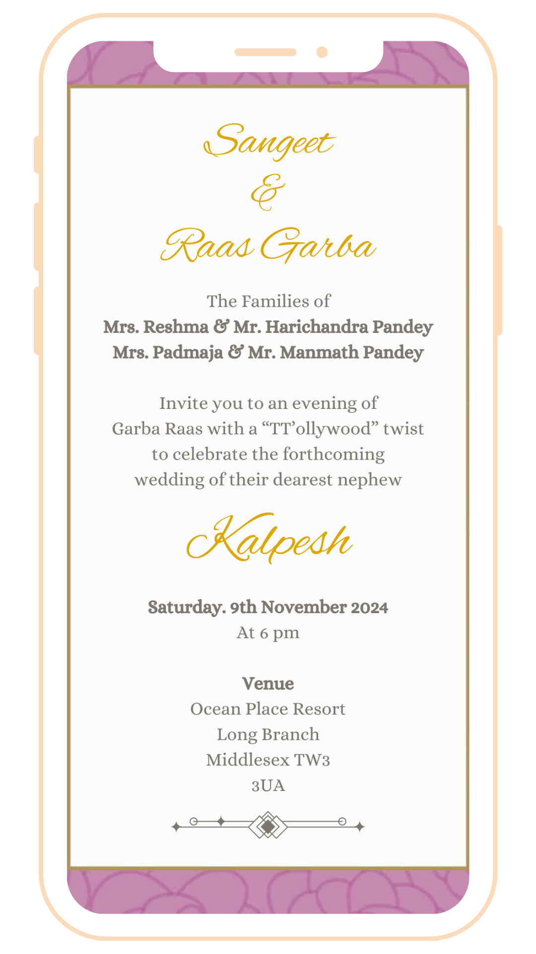 Classy Digital Einvite | E-120