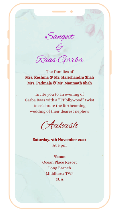 Classy Pastel Digital Einvite | E-102