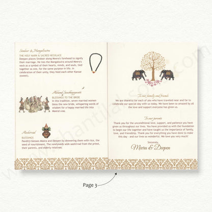 Designer Wedding Ceremony Booklet | A - 4
