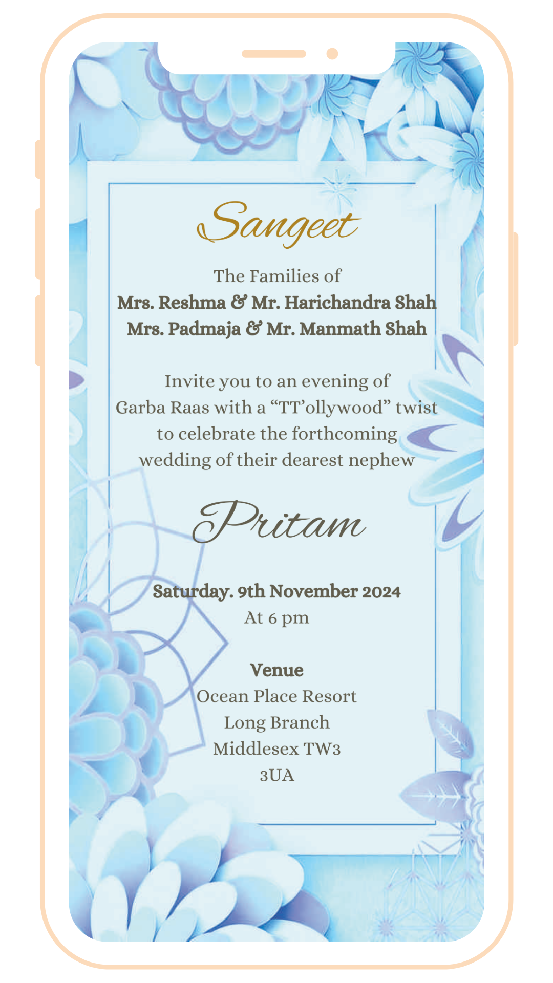 Elegant Digital Einvite | E-123