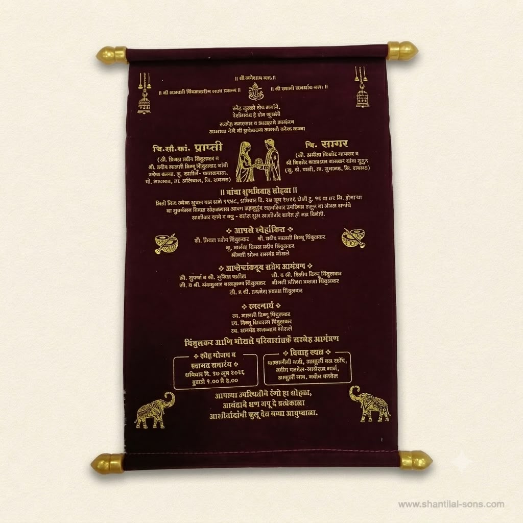 Elegant Scroll Invitation | SSR- 68
