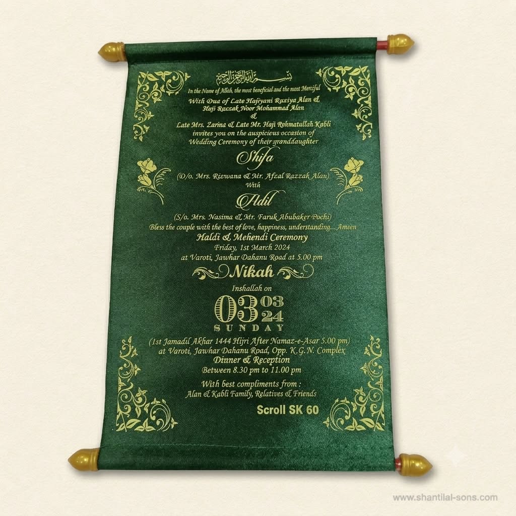 Elegant Scroll Invitation | SSR- 56