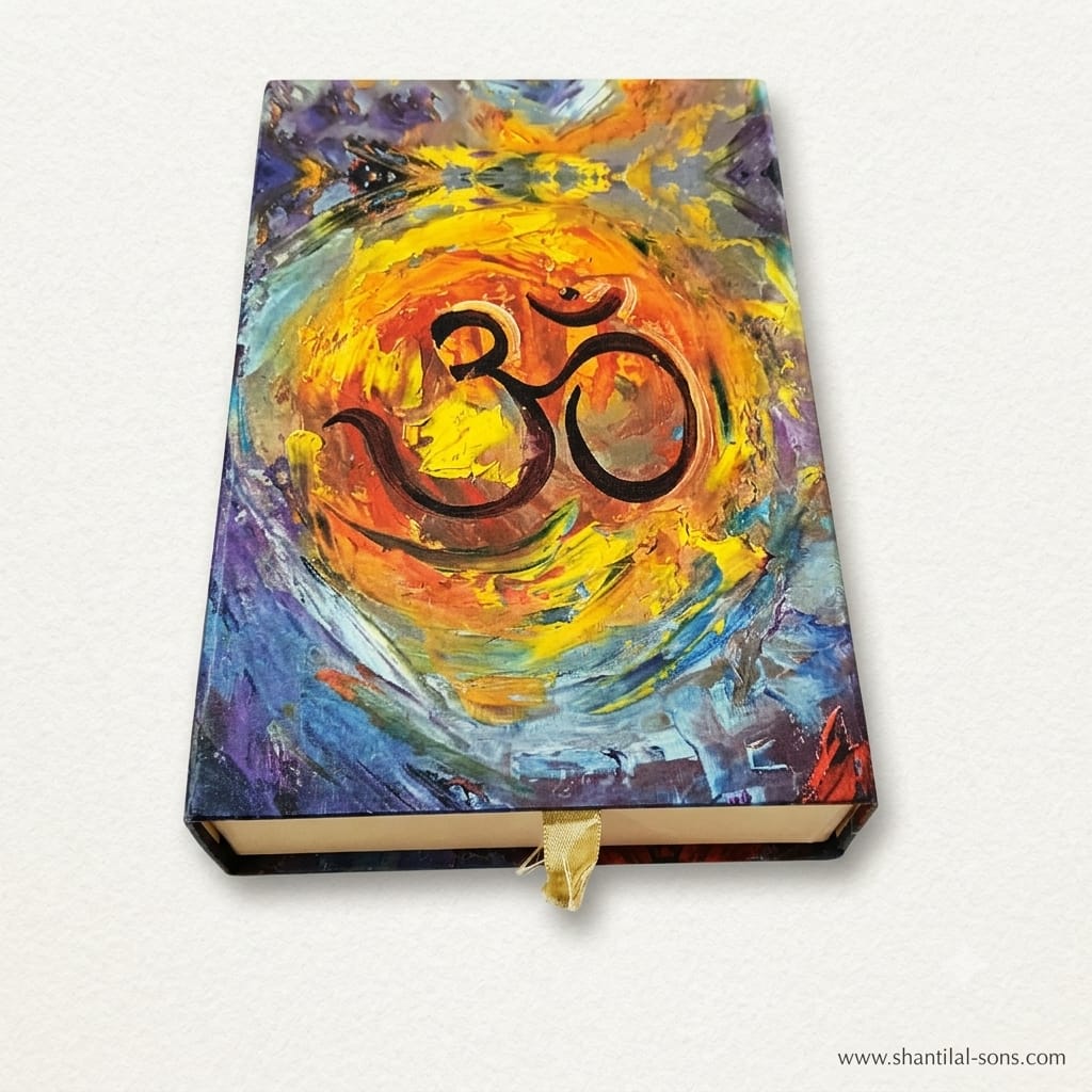Om Theme Wedding Invitation Box | SS-3503