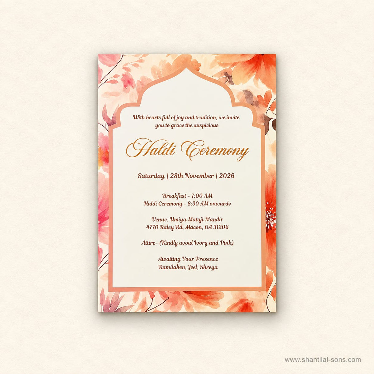 Floral Wedding Invitation | SS - 2009