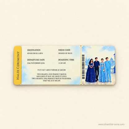 Travel Story Wedding Passport Invitation | SS- 2070 -B