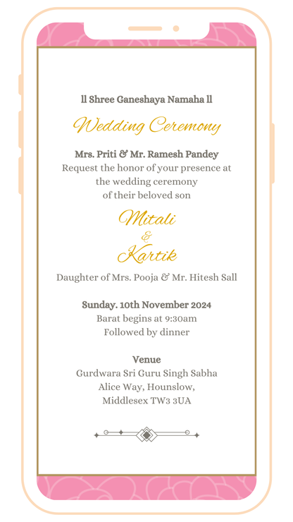 Classy Digital Einvite | E-120