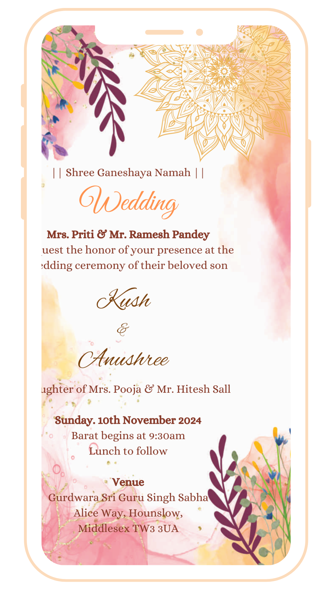 Vibrant Digital Einvite | E-117