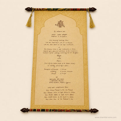Traditional Scroll Wedding Invitation |SSR-33