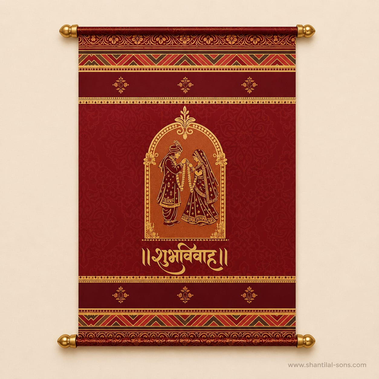 Elegant Traditional Scroll Invitation |SSR-46