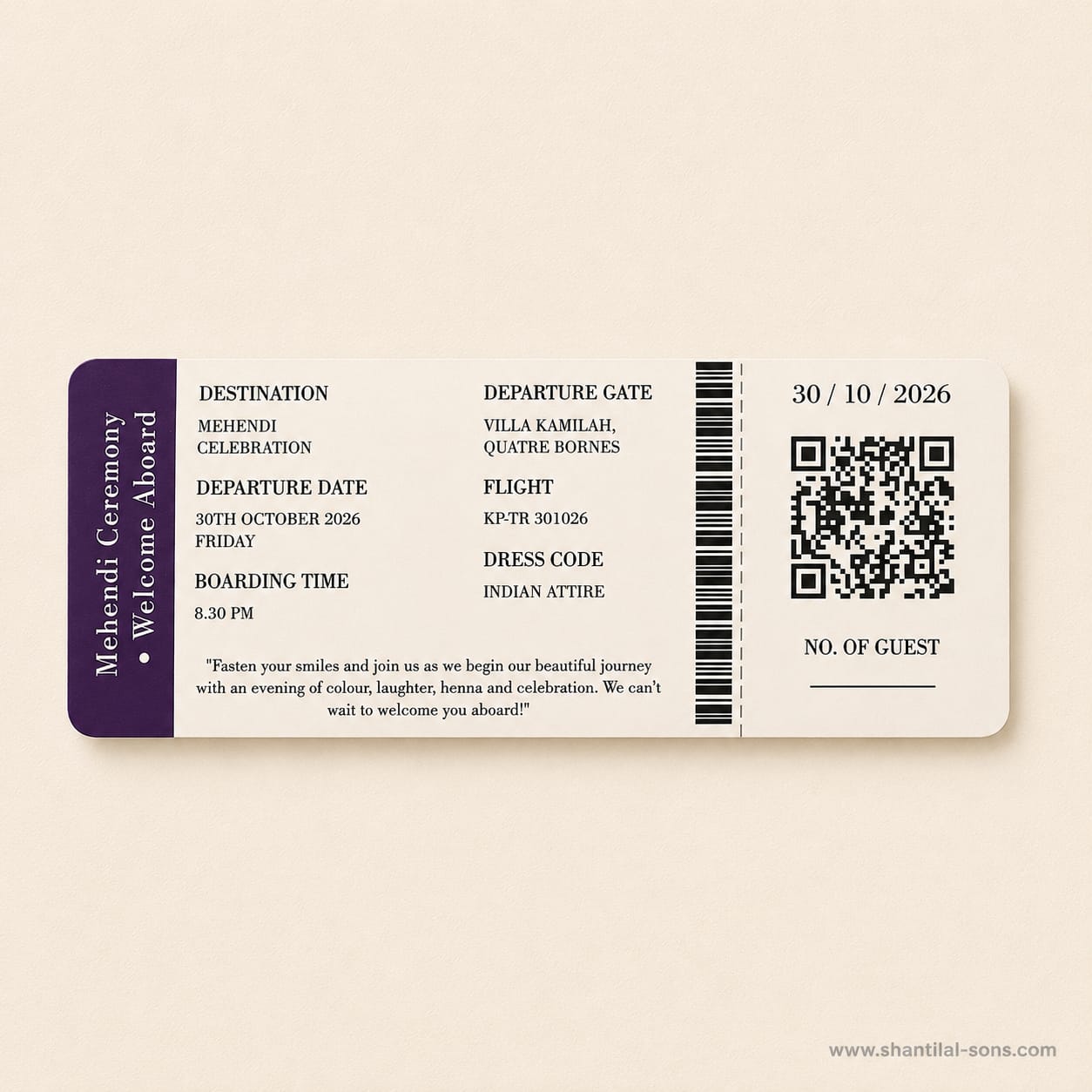 Travel Story Wedding Passport Invitation | SS-