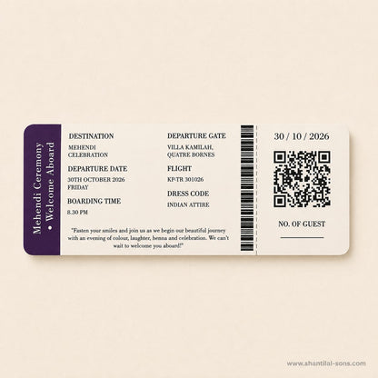 Travel Story Wedding Passport Invitation | SS-