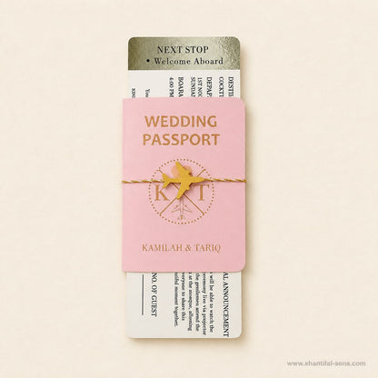 Travel Story Wedding Passport Invitation | SS-