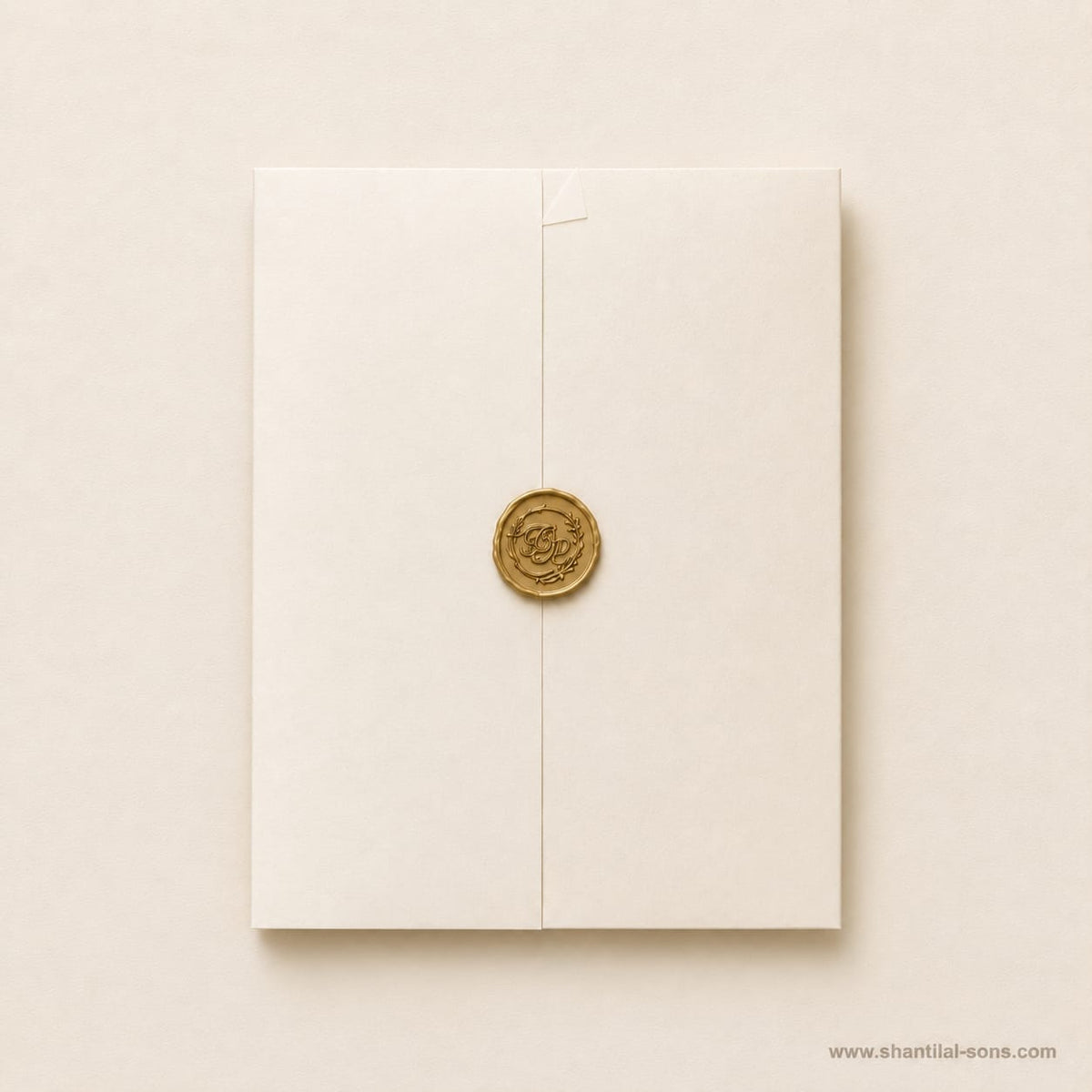 Elegant Wedding Card with Vellum Paper & Wax Seal | SS - 9007