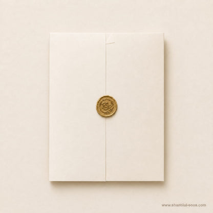 Elegant Wedding Card with Vellum Paper & Wax Seal | SS - 9007