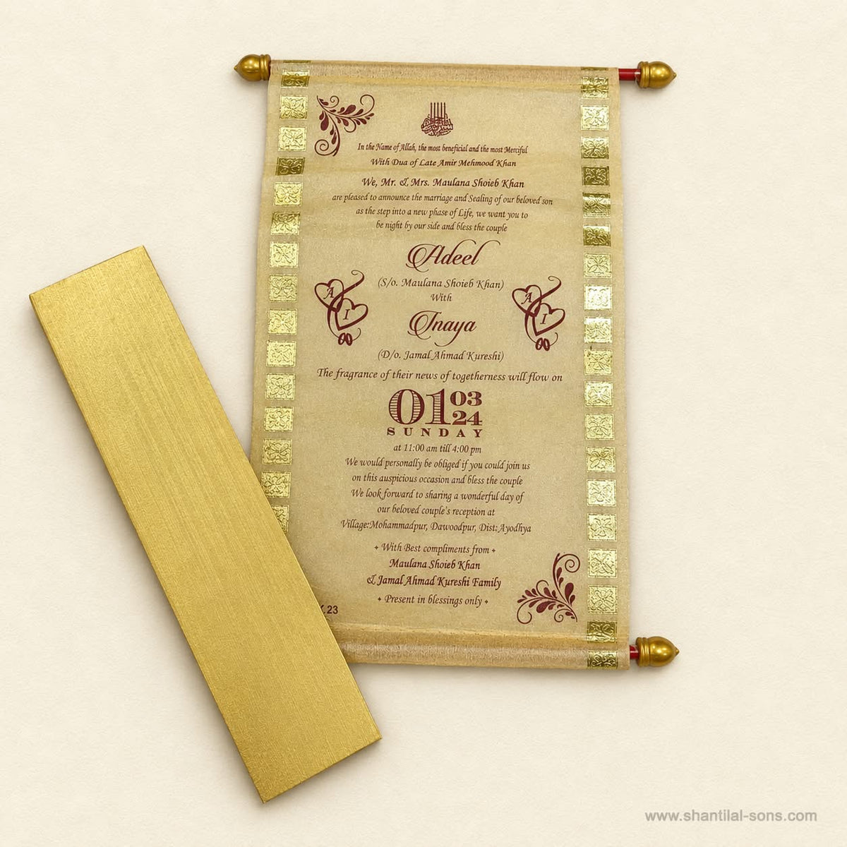 Elegant Scroll Invitation | SSR- 51