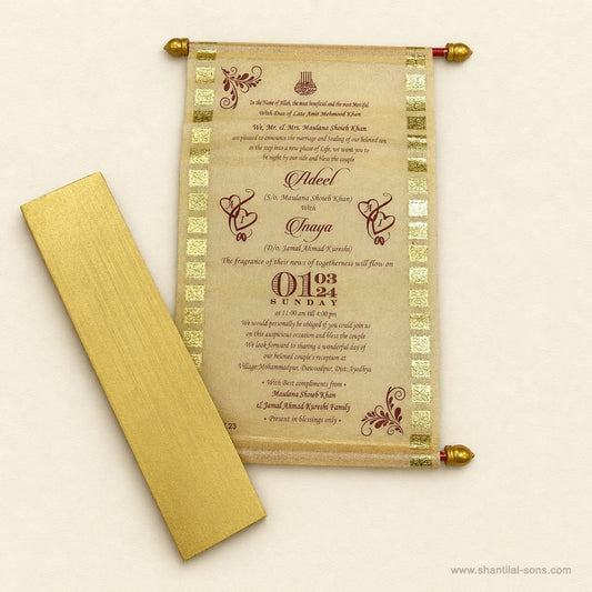 Elegant Scroll Invitation | SSR- 51