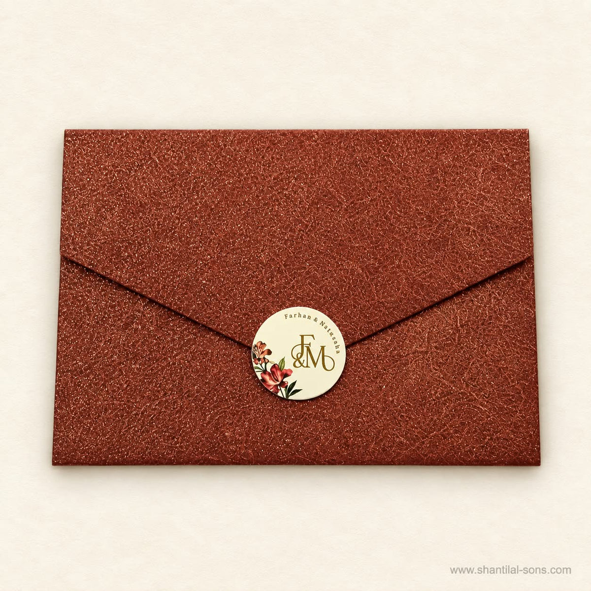 Designer Floral Handmade Paper Wedding Invitation | SS - 2004 -A