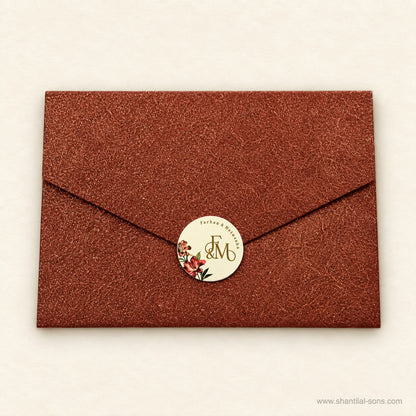 Designer Floral Handmade Paper Wedding Invitation | SS - 2004 -A