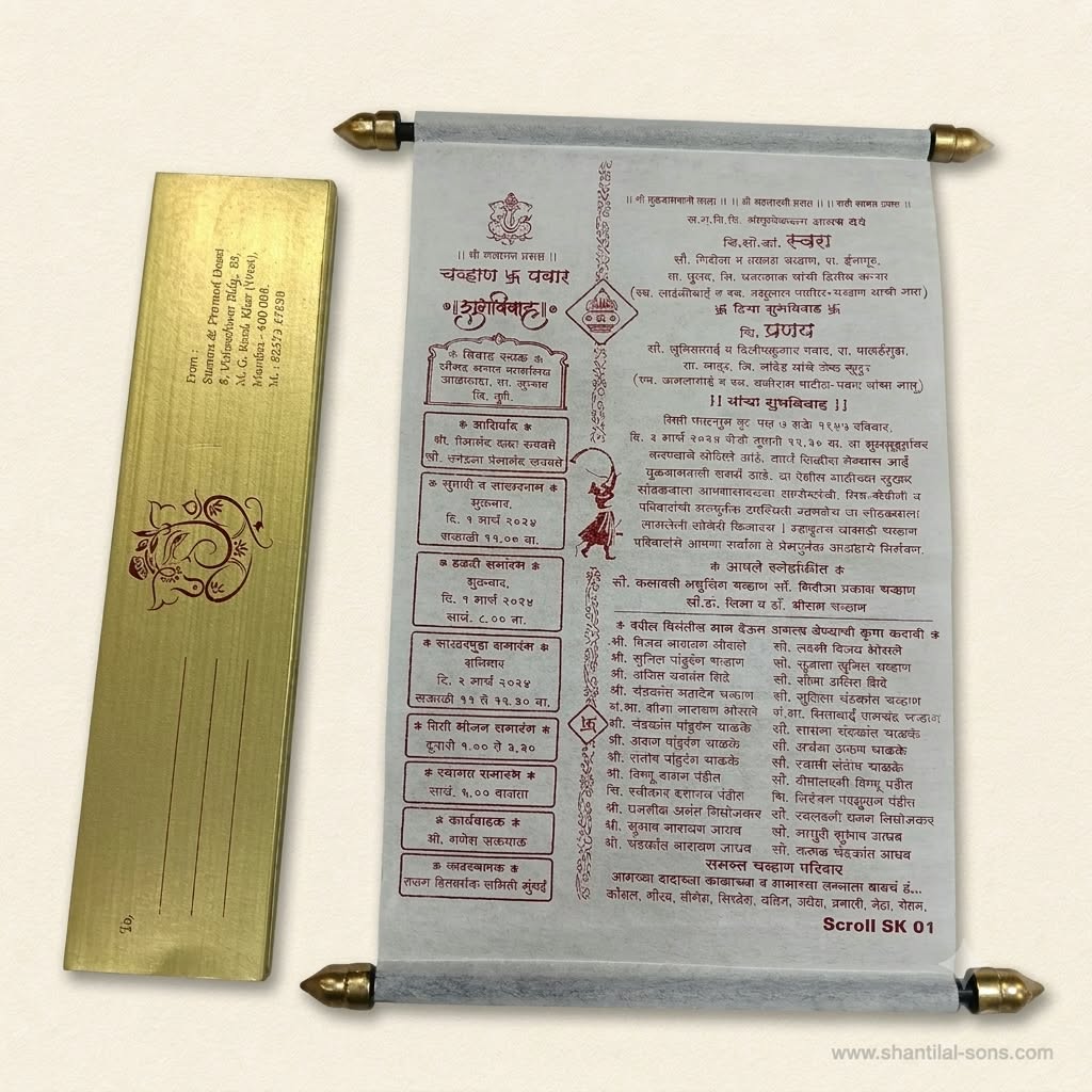 Elegant Scroll Invitation | SSR- 61