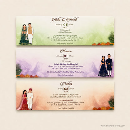 Royal Baraat Scroll Wedding Invitation |SSR-49