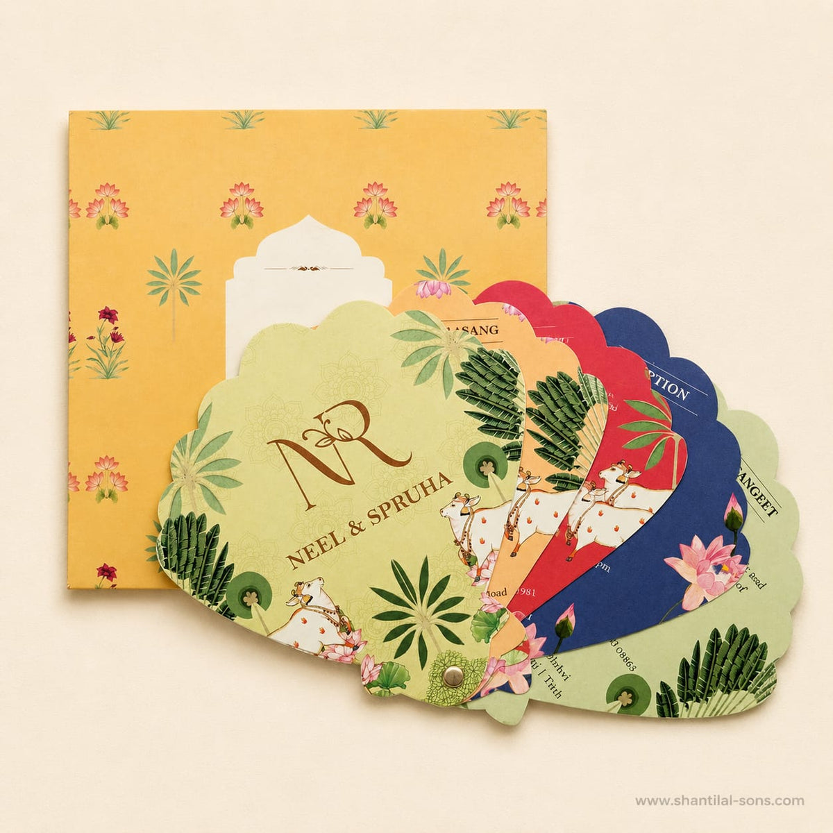 Pichwai Wedding Invitation | SS - 2056