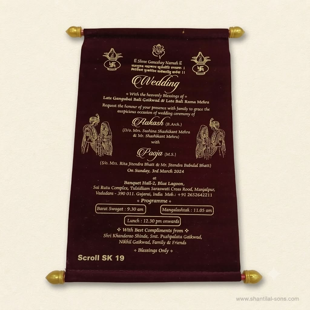Elegant Scroll Invitation | SSR- 55