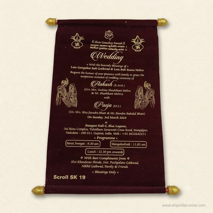 Elegant Scroll Invitation | SSR- 55