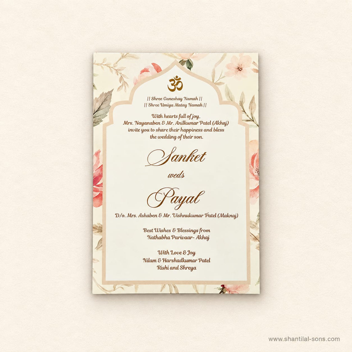 Floral Wedding Invitation | SS - 2009