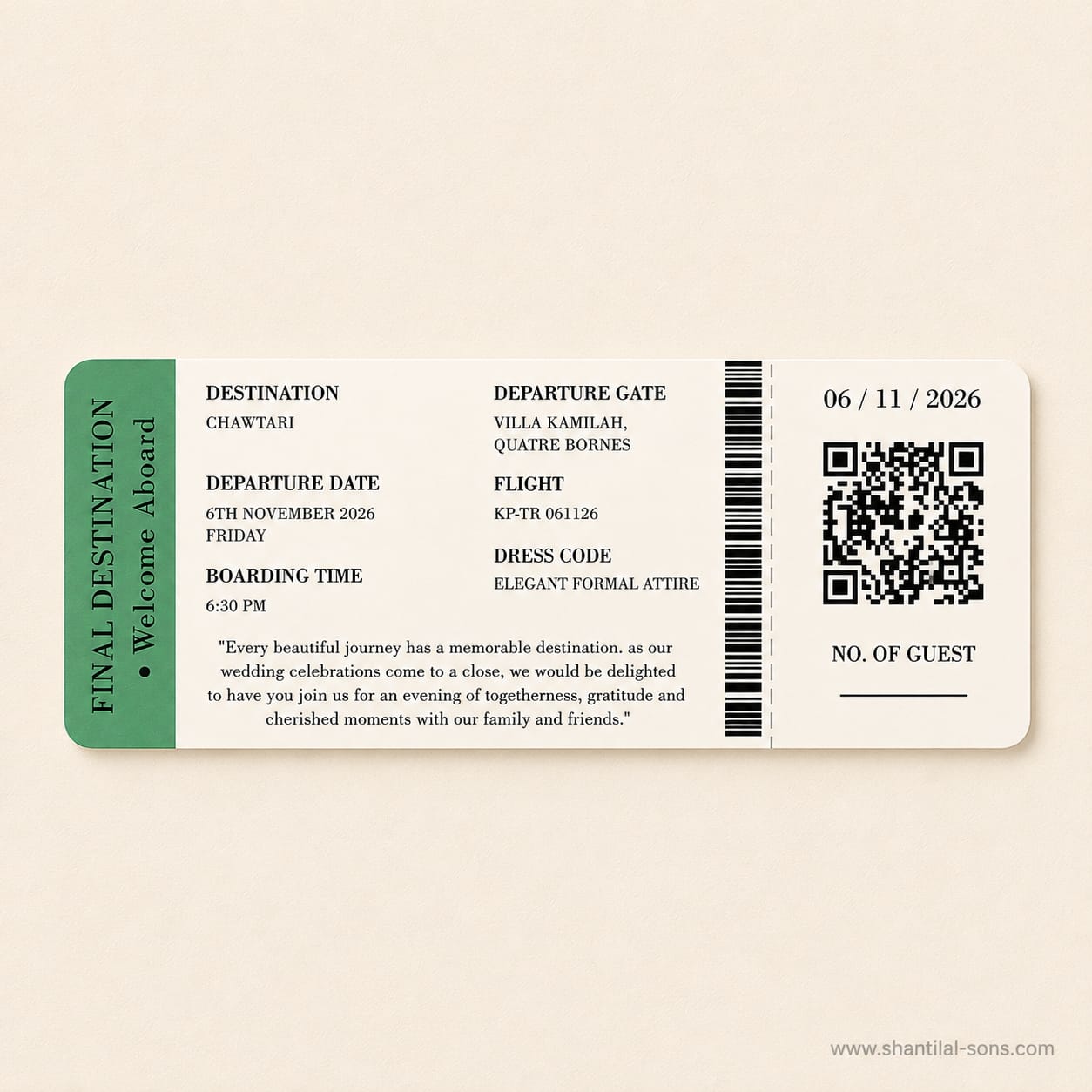 Travel Story Wedding Passport Invitation | SS-