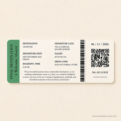 Travel Story Wedding Passport Invitation | SS-