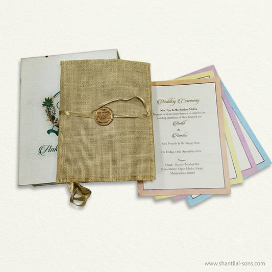 Jute Wedding Invitation Folder | SS-8100