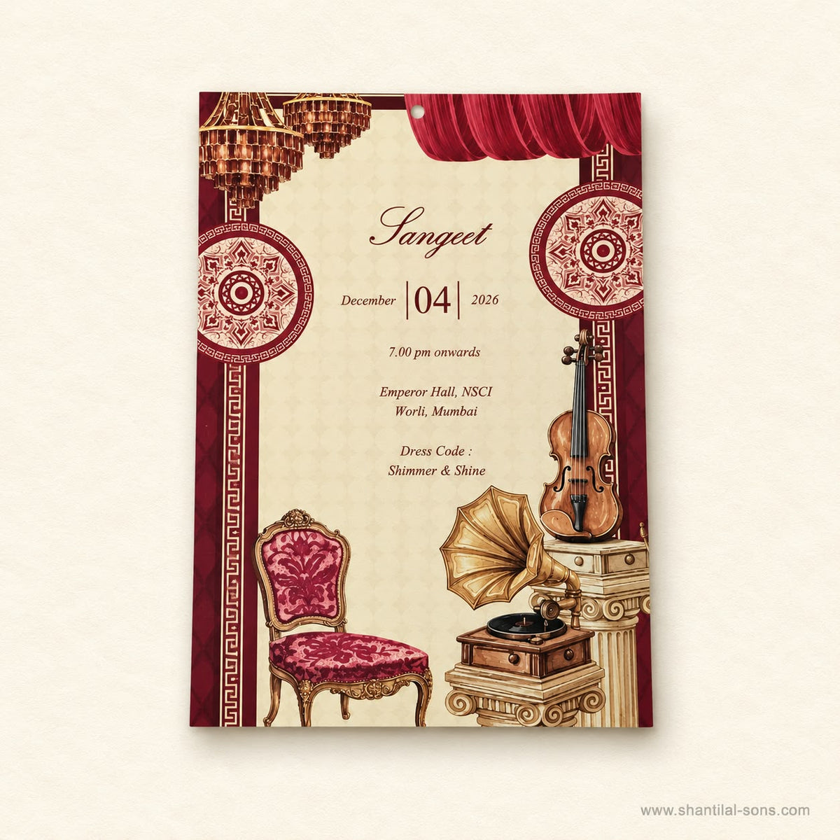 Pichwai Wedding Invitation | SS - 2065