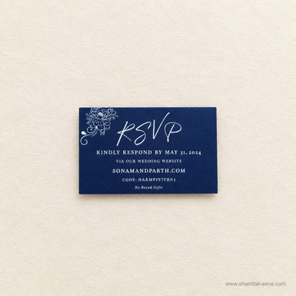 Elegant Wedding Card with Vellum Paper & Wax Seal | SS - 9007