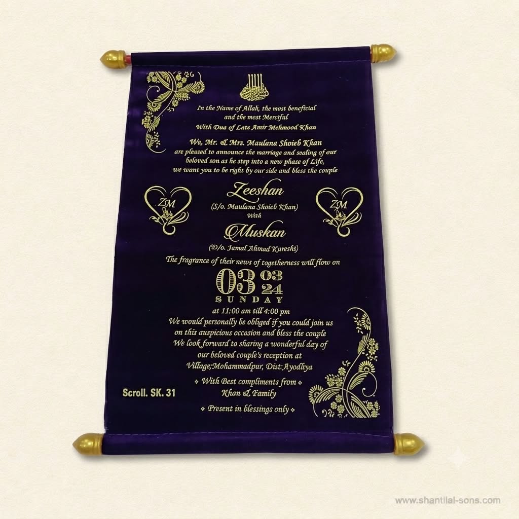 Elegant Scroll Invitation | SSR- 70
