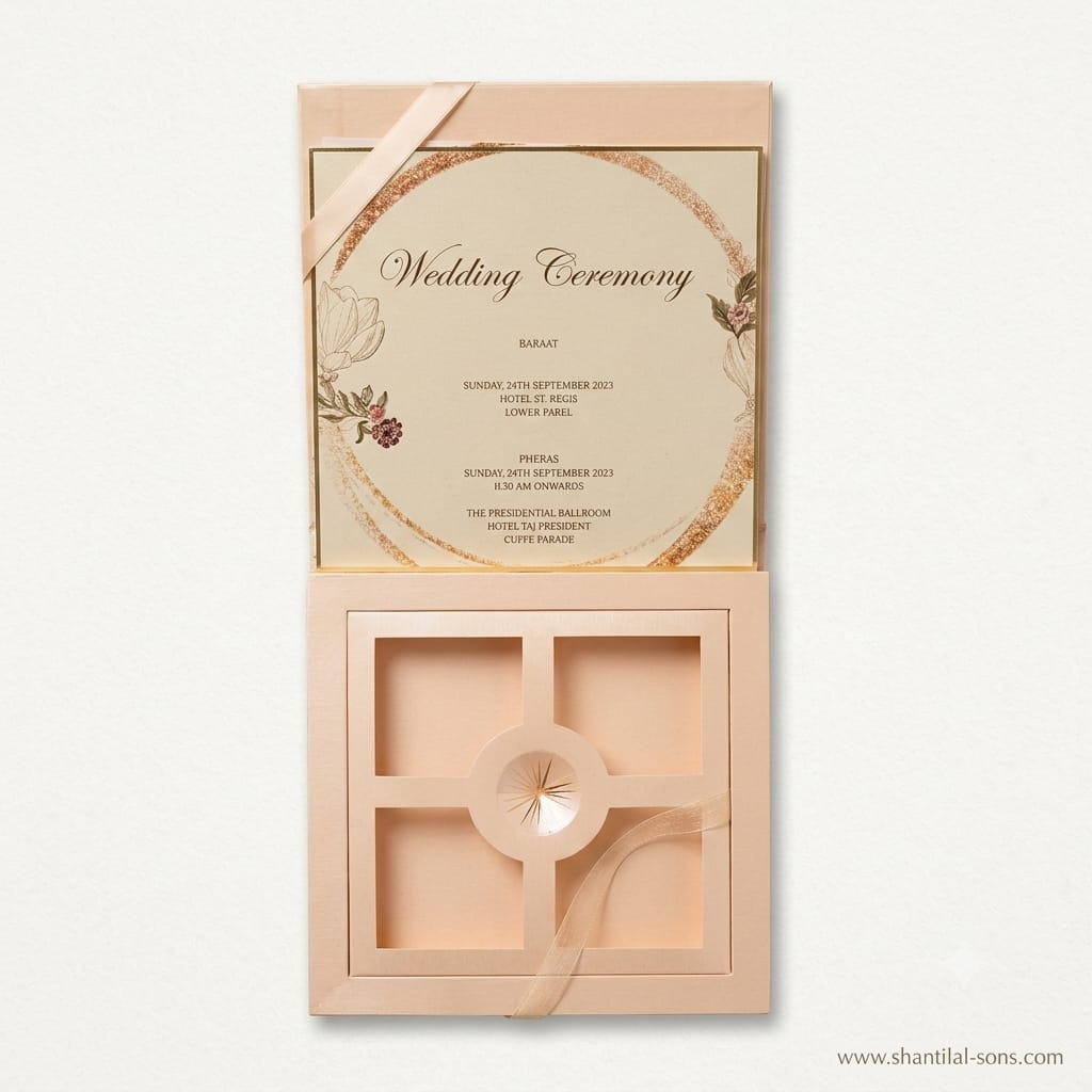 Luxury Blush Pink Wedding Invitation Folder |SS-3502