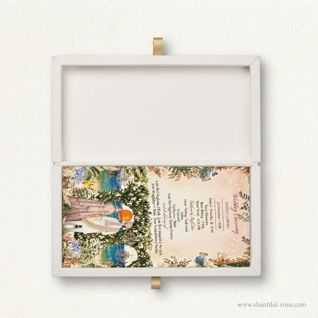 Watercolour Box Wedding Invitation| SS-3509