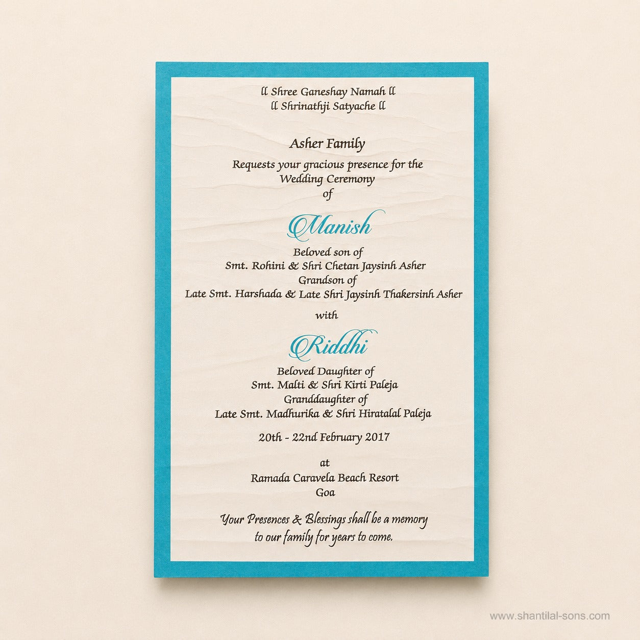 Beach Theme Scroll Wedding Invitation| SSR-31