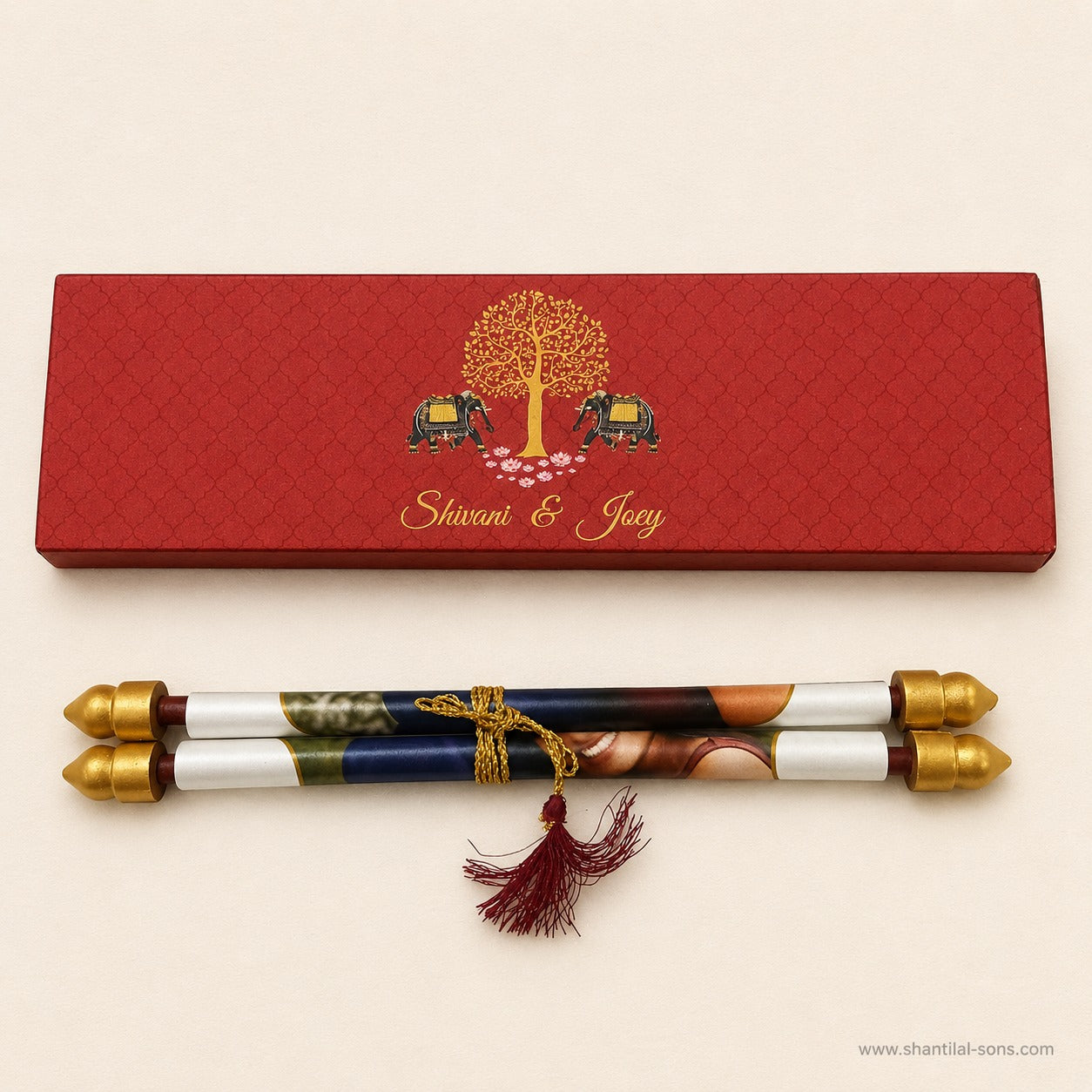 Royal Heritage Scroll Wedding Invitation |SSR-41
