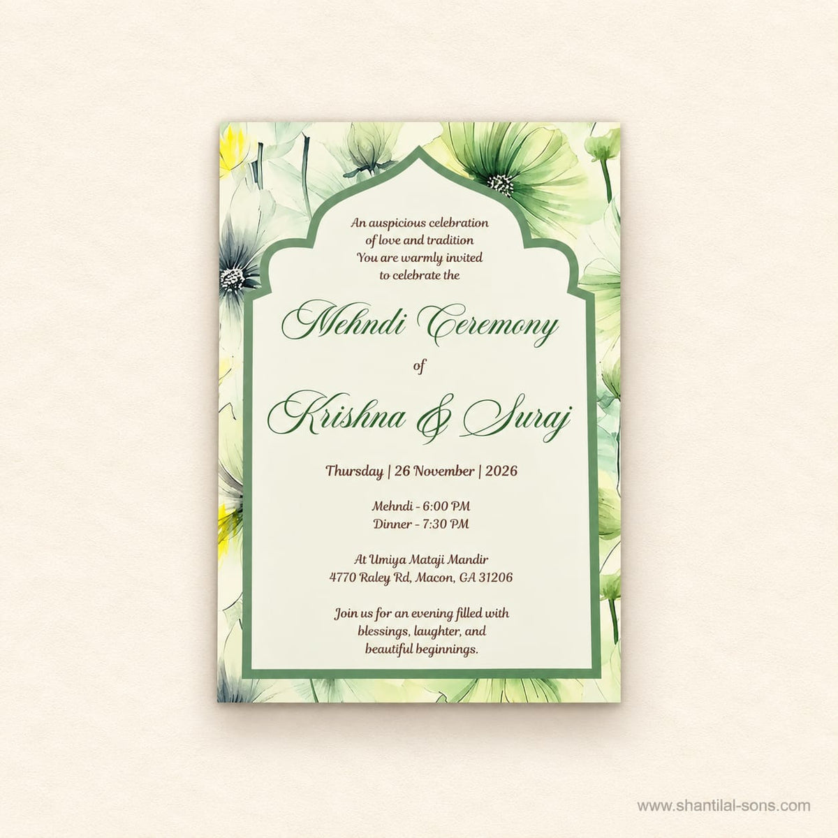 Floral Wedding Invitation | SS - 2009