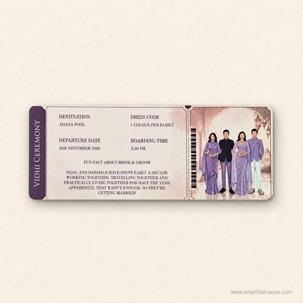 Travel Story Wedding Passport Invitation | SS- 2070 -B