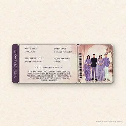 Travel Story Wedding Passport Invitation | SS- 2070 -B